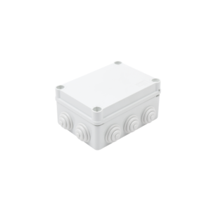 PVC Junction Box with 10 Inputs, 1/4" Screw-cap, 5.9 x 4.3 x 2.7 in (150 x 110 x 70 mm), Protection Grade (IP55)