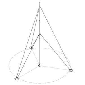 30 ft Telescopic Mast Kit with Installation Accessories