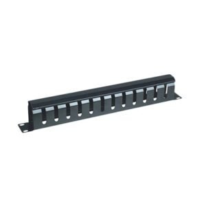 19" 1U Horizontal Cable Management with Metallic Cover
