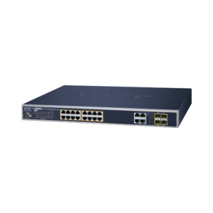 16-Port 10/100/1000Mbps 802.3at PoE + 4 Port Gigabit TP/SFP Combo Managed Switch