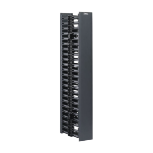 NetRunner™ Vertical Dual-Sided Manager, for Open Rack, 45RU, 4.9 in. Wide, Black